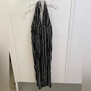 Like New Hot & Delicious Striped Halter Jumpsuit